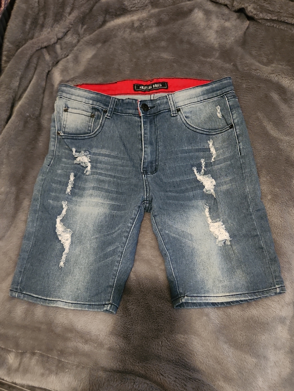 Men's Distressed Denim Shorts